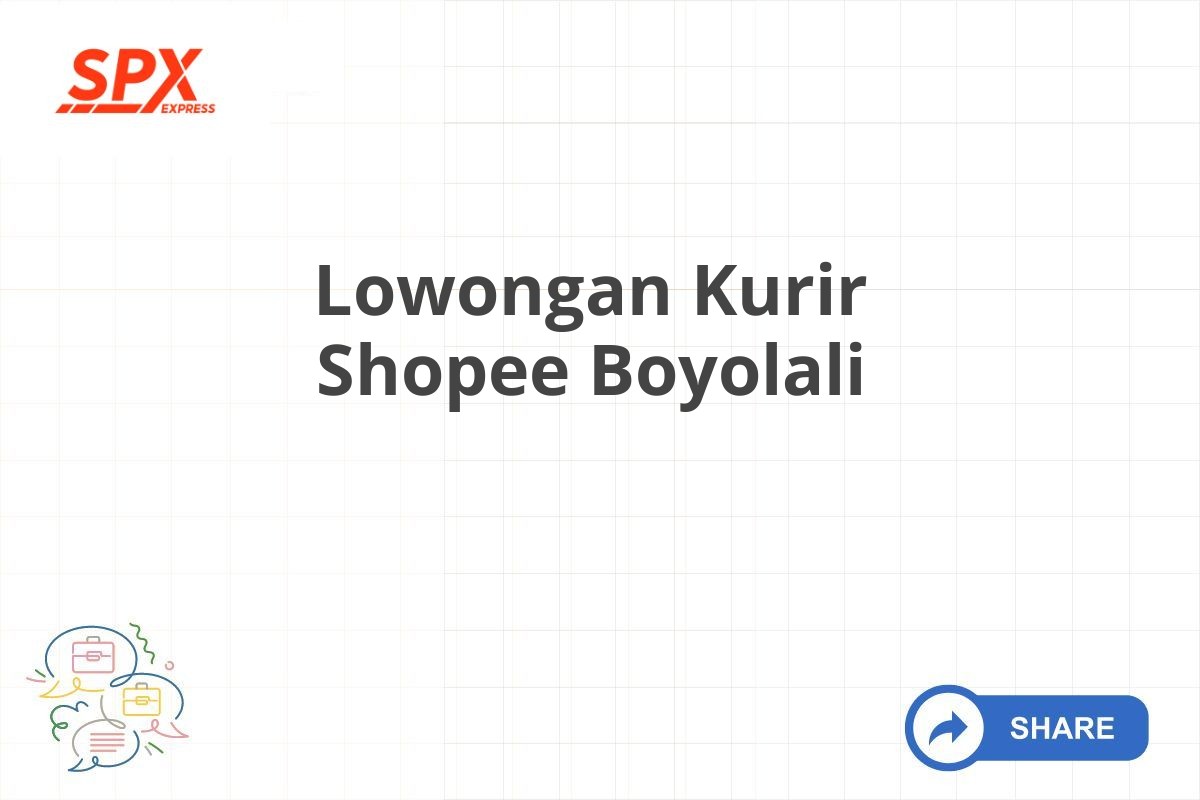 Lowongan Kurir Shopee Boyolali