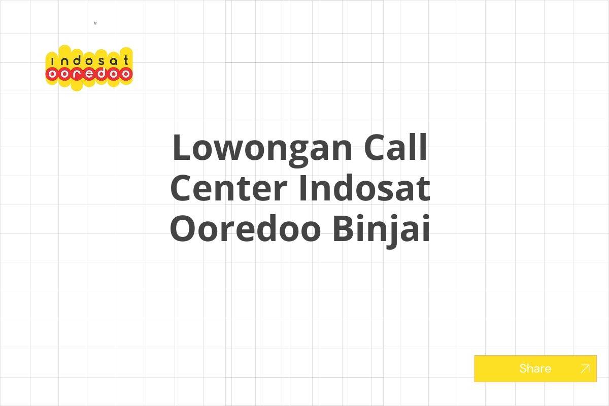 Lowongan Call Center Indosat Ooredoo Binjai