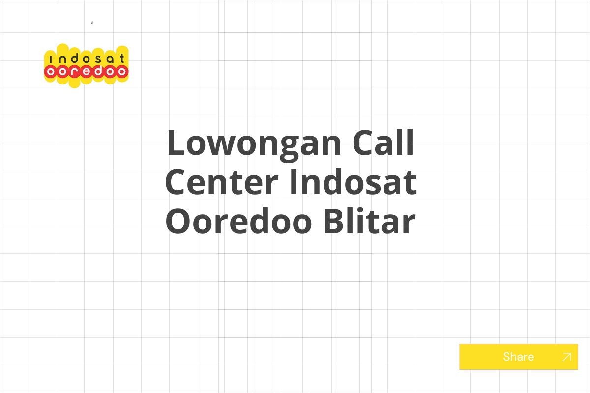 Lowongan Call Center Indosat Ooredoo Blitar