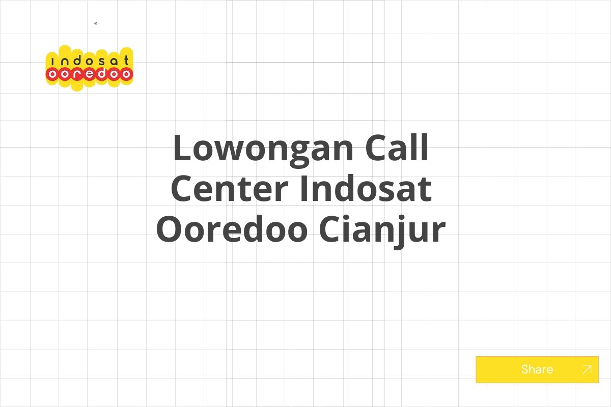 Lowongan Call Center Indosat Ooredoo Cianjur