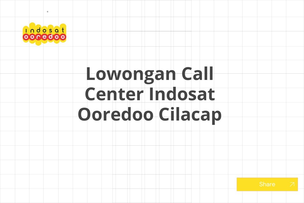 Lowongan Call Center Indosat Ooredoo Cilacap