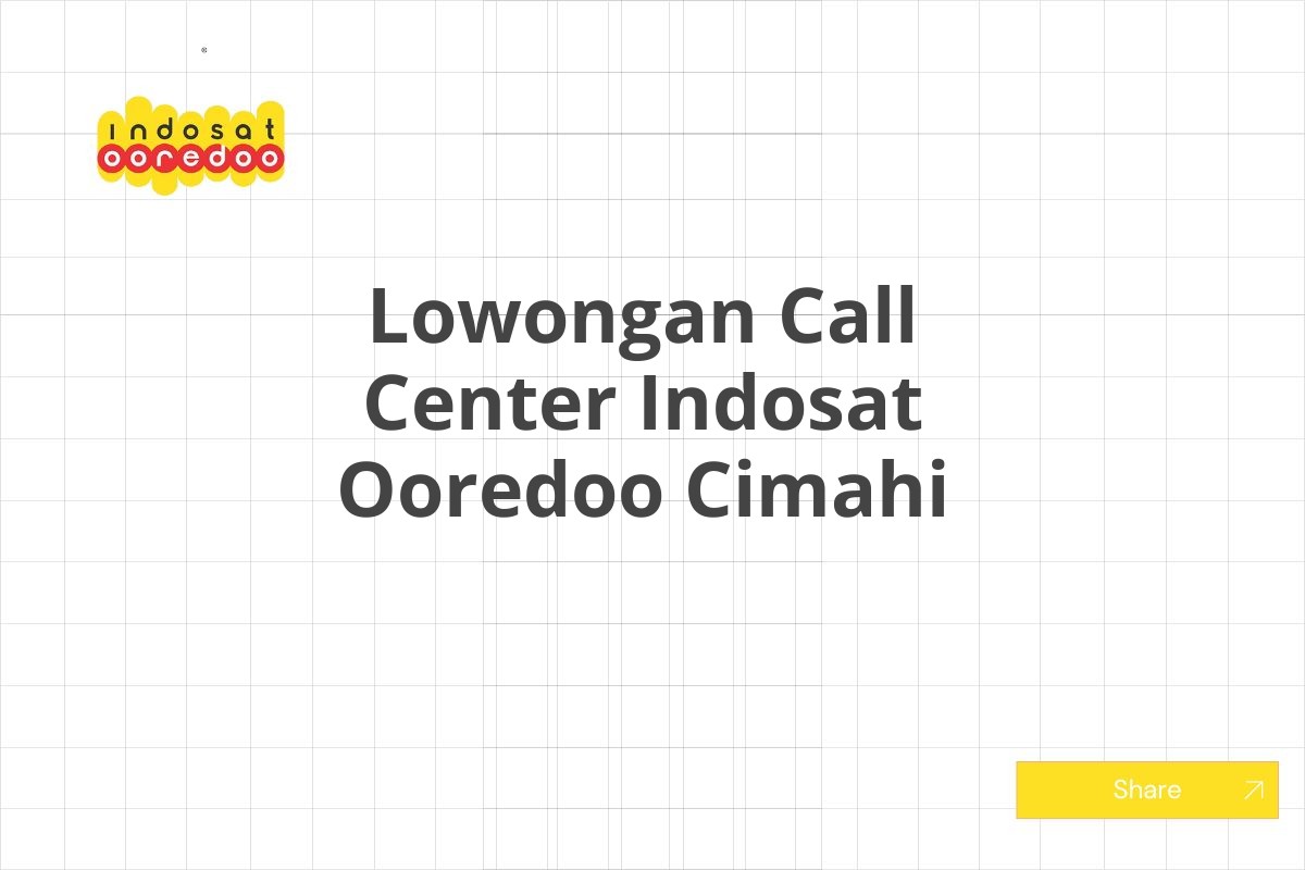 Lowongan Call Center Indosat Ooredoo Cimahi