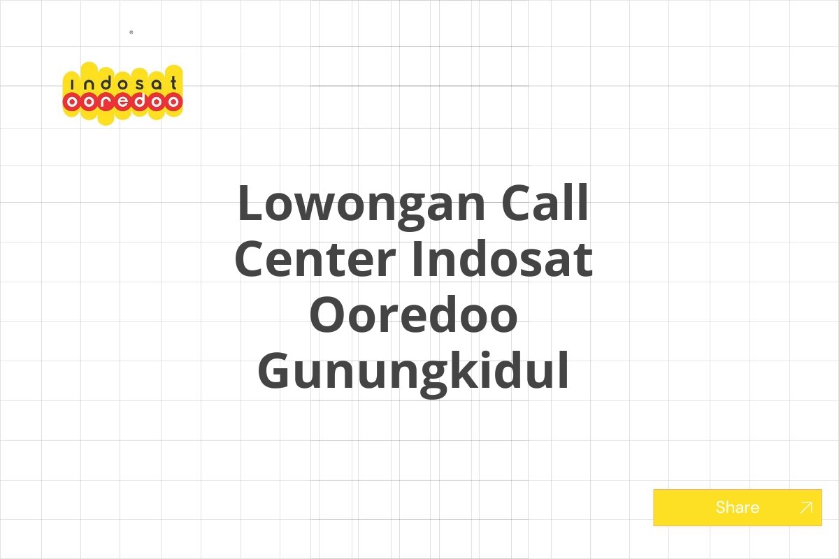 Lowongan Call Center Indosat Ooredoo Gunungkidul