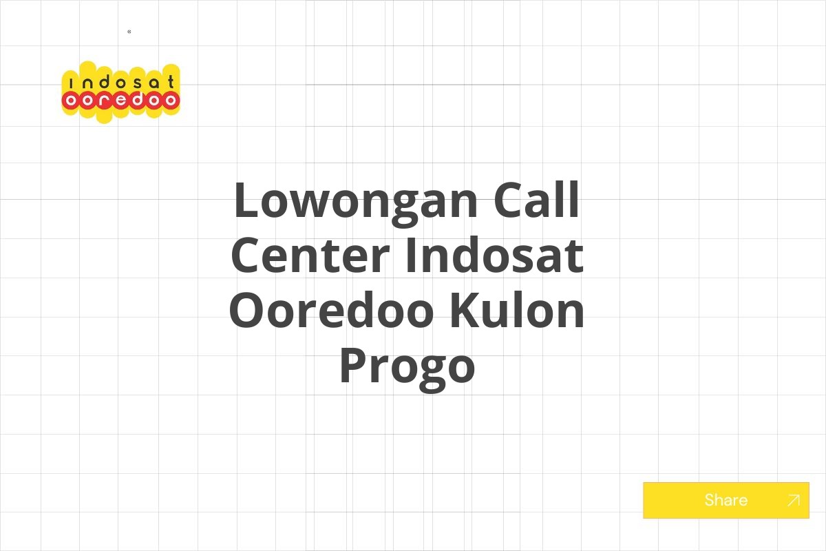 Lowongan Call Center Indosat Ooredoo Kulon Progo