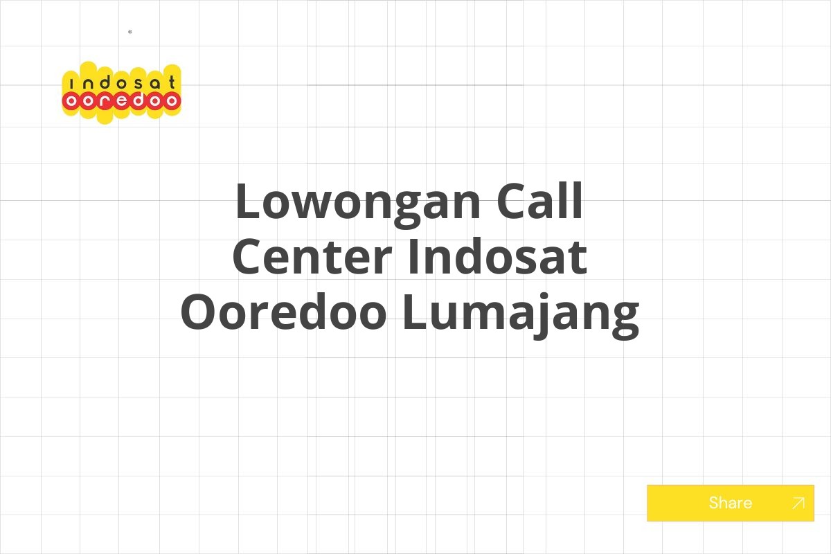 Lowongan Call Center Indosat Ooredoo Lumajang