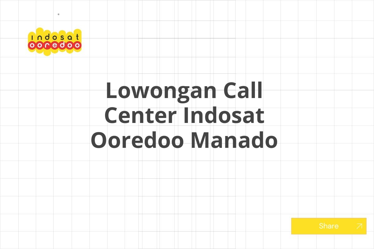 Lowongan Call Center Indosat Ooredoo Manado