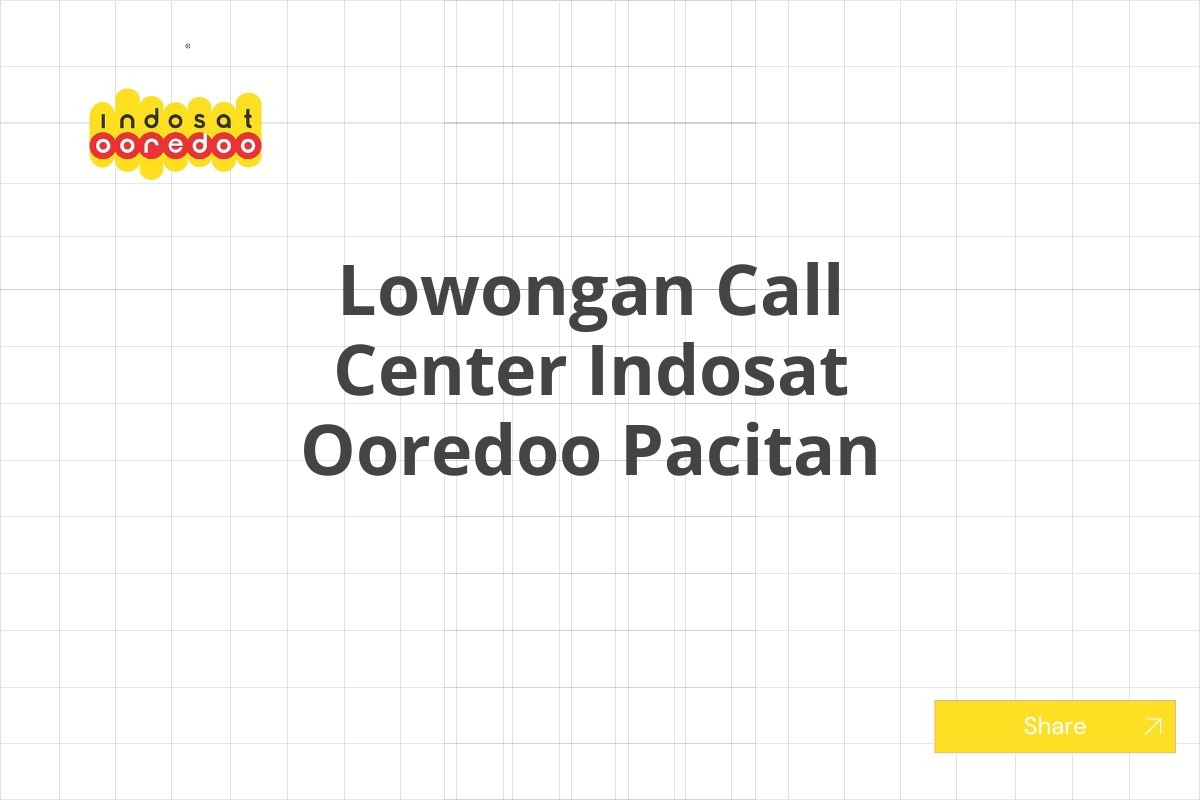 Lowongan Call Center Indosat Ooredoo Pacitan