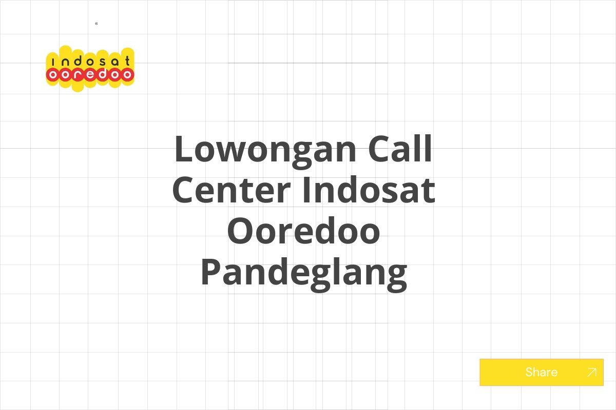 Lowongan Call Center Indosat Ooredoo Pandeglang