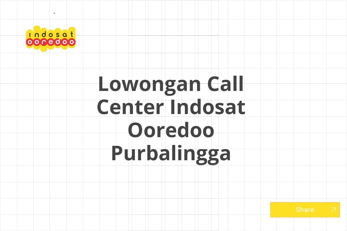 Lowongan Call Center Indosat Ooredoo Purbalingga