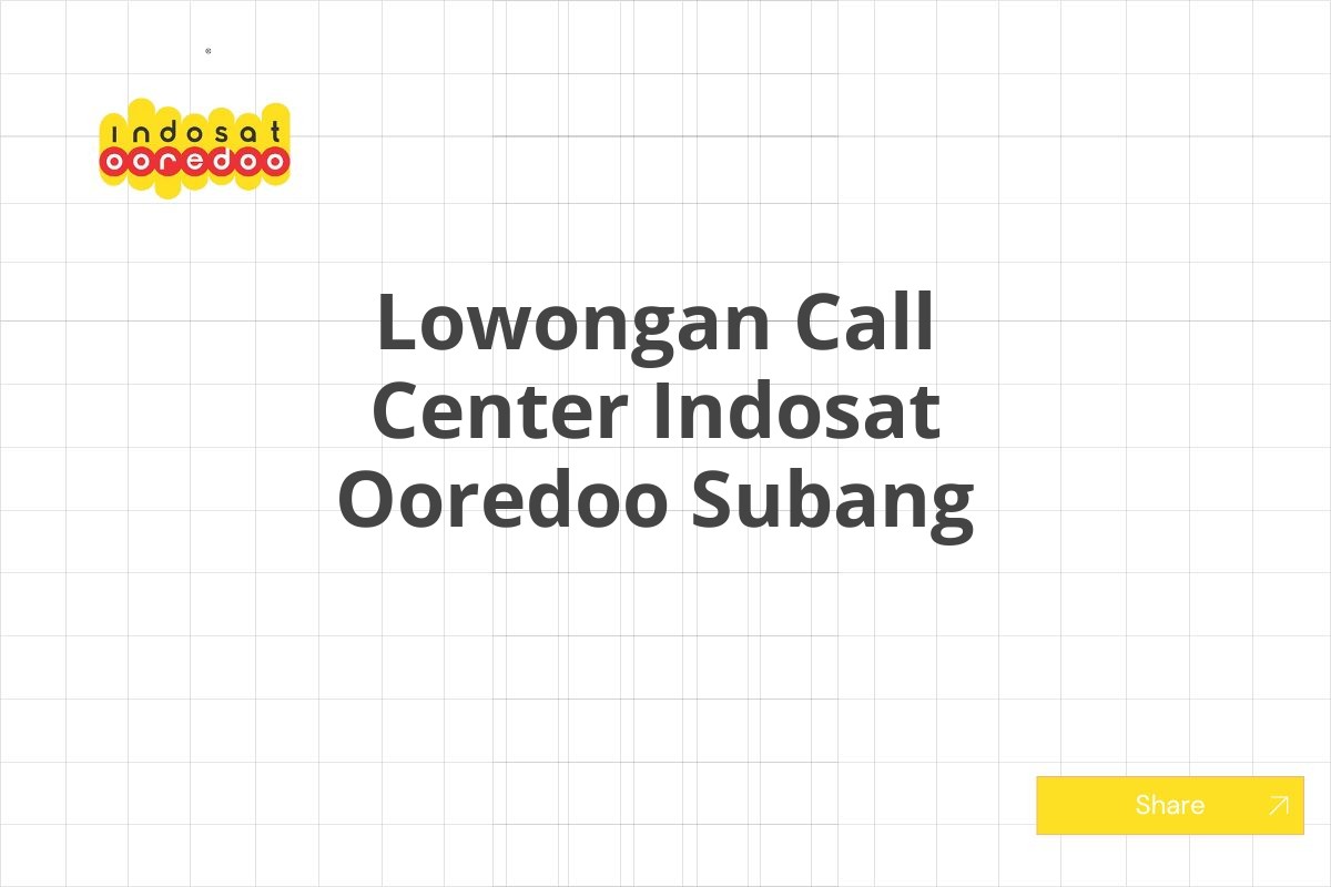 Lowongan Call Center Indosat Ooredoo Subang