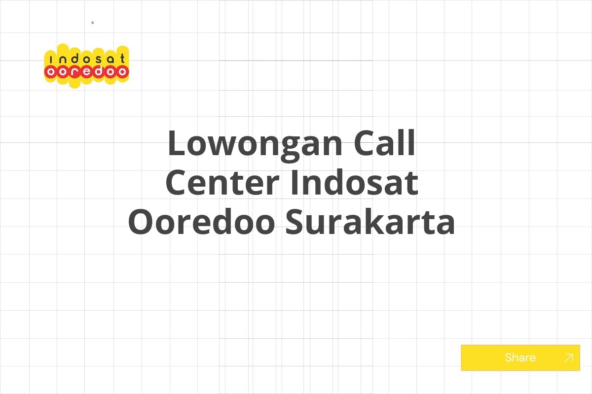 Lowongan Call Center Indosat Ooredoo Surakarta