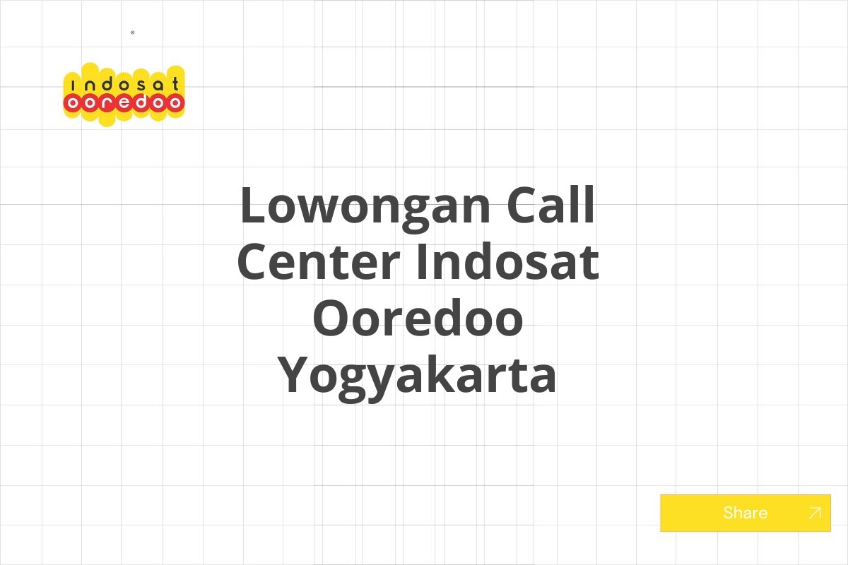 Lowongan Call Center Indosat Ooredoo Yogyakarta